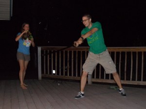 Popping bubbles with a katana